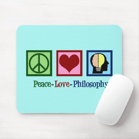 Peace Love Philosophy Muismat (Met muis)