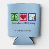 Peace Love Phlebotomie Custom Phlebotomist Lab Blikjeskoeler (Voorkant)