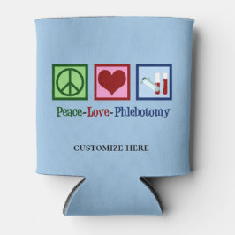 Peace Love Phlebotomie Custom Phlebotomist Lab Blikjeskoeler