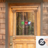 Peace Love Phlebotomie Cute Phlebotomist Raamsticker (Huis Deur)