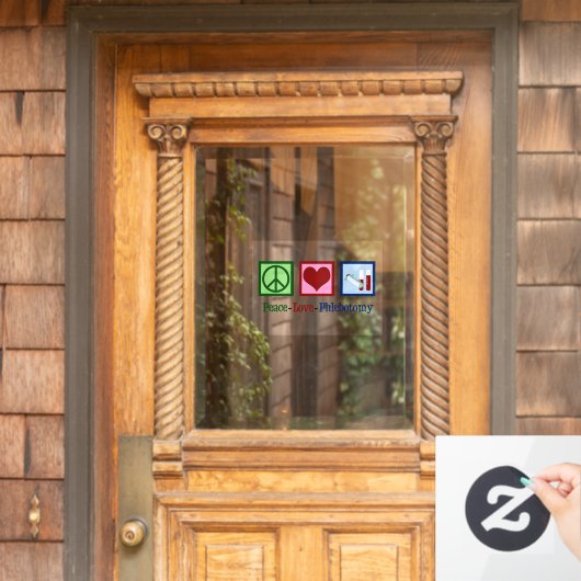 Peace Love Phlebotomie Cute Phlebotomist Raamsticker (Huis Deur)