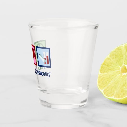 Peace Love Phlebotomie Cute Phlebotomist Shot Glas (Rechts)