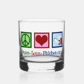 Peace Love Phlebotomie Cute Phlebotomist Whisky Glas (Voorkant)