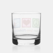 Peace Love Phlebotomie Cute Phlebotomist Whisky Glas (Achterkant)