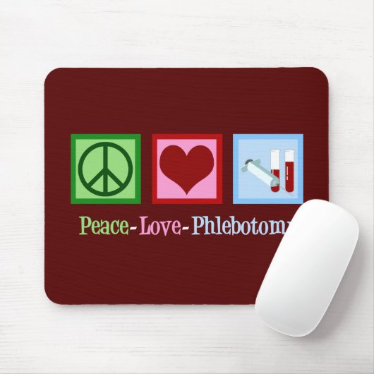 Peace Love Phlebotomie Muismat (Met muis)