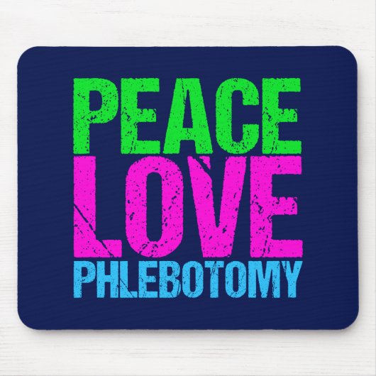 Peace Love Phlebotomie Muismat (Voorkant)