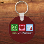 Peace Love Phlebotomie Sleutelhanger (Voorkant)