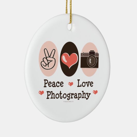 Peace Love Photography Ornament (Rechts)
