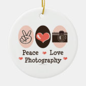 Peace Love Photography Ornament (Voorkant)