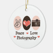 Peace Love Photography Ornament (Links)