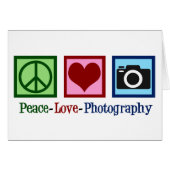 Peace Love Photography Studio Holiday Card (Voorkant Horizontaal)
