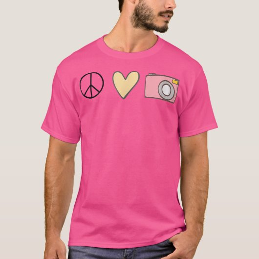 Peace Love Photography T-shirt (Voorkant)