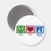 Peace Love Physical Therapist Magneet (Voorkant / Achterkant)