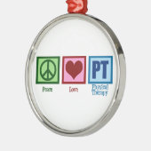 Peace Love Physical Therapist Metalen Ornament (Links)