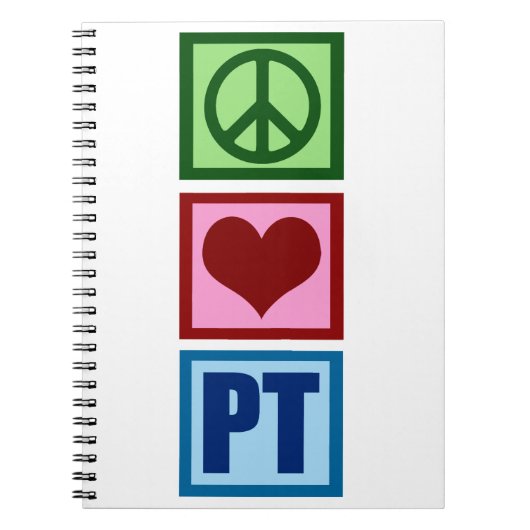 Peace Love Physical Therapist Notitieboek (Voorkant)