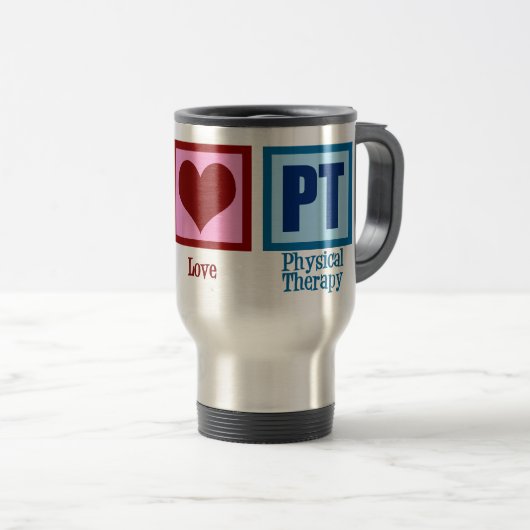 Peace Love Physical Therapist Reisbeker (Voorkant rechts)