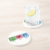 Peace Love Physical Therapist Zandsteen Onderzetter (Zijkant)