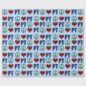 Peace Love Physical Theraption PT Pattern Cadeaupapier (Vlak)