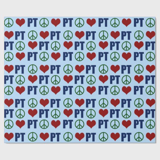 Peace Love Physical Theraption PT Pattern Cadeaupapier (Vlak)