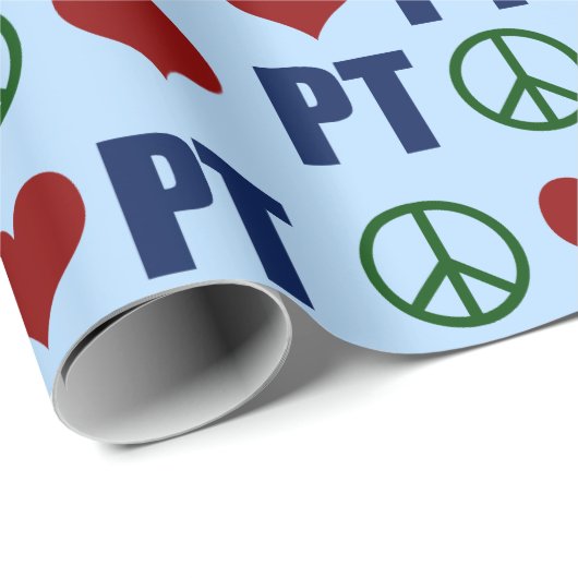 Peace Love Physical Theraption PT Pattern Cadeaupapier (Rol Hoek)