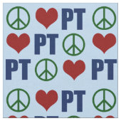 Peace Love Physical Theraption PT Pattern Stof (Close Up)