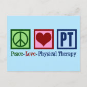 Peace Love Physical Therapy Briefkaart (Voorkant)