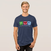Peace Love Physical Therapy Cool PT Tri-Blend Shirt (Voorkant volledig)