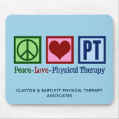 Peace Love Physical Therapy Custom PT Blue Muismat (Voorkant)
