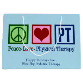 Peace Love Physical Therapy Custom PT Groot Cadeauzakje (Voorkant)