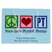 Peace Love Physical Therapy Custom PT Groot Cadeauzakje (Achterkant)