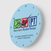 Peace Love Physical Therapy Custom PT Kantoor Wall Grote Klok (Hoek)