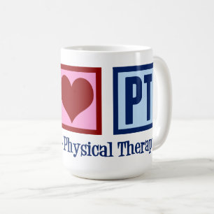Peace Love Physical Therapy Cute PT Koffiemok
