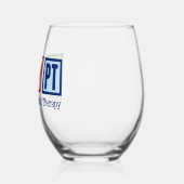 Peace Love Physical Therapy Cute PT Wijnglas Zonder Voet (Links)