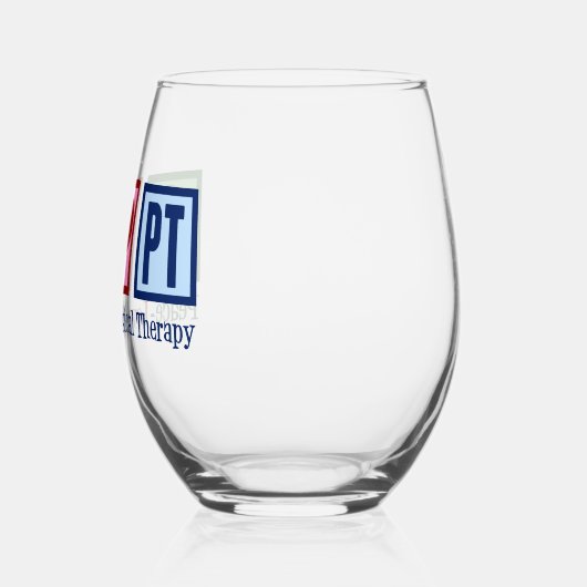 Peace Love Physical Therapy Cute PT Wijnglas Zonder Voet (Links)