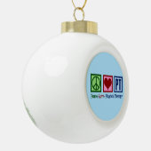 Peace Love Physical Therapy Keramische Bal Ornament (Links)