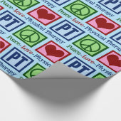 Peace Love Physical Therapy Kerstmis Cadeaupapier (Hoek)