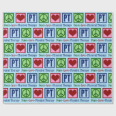 Peace Love Physical Therapy Kerstmis Cadeaupapier (Vlak)
