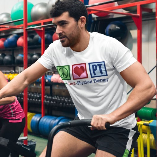 Peace Love Physical Therapy Mannen T-shirt