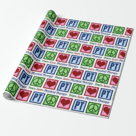 Peace Love Physical Therapy PT-kerstmis Cadeaupapier