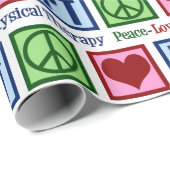 Peace Love Physical Therapy PT-kerstmis Cadeaupapier (Rol Hoek)