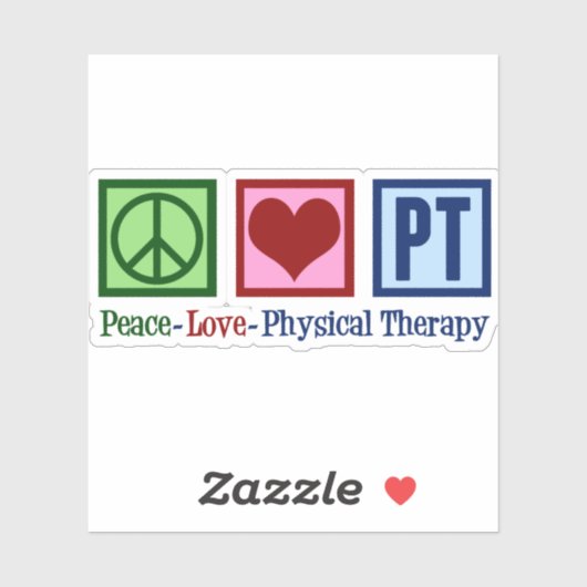 Peace Love Physical Therapy PT Sticker (Vel)