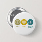 Peace Love Physical Therapy Ronde Button 5,7 Cm (Voorkant /achterkant)