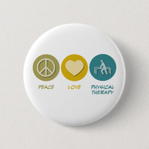 Peace Love Physical Therapy Ronde Button 5,7 Cm