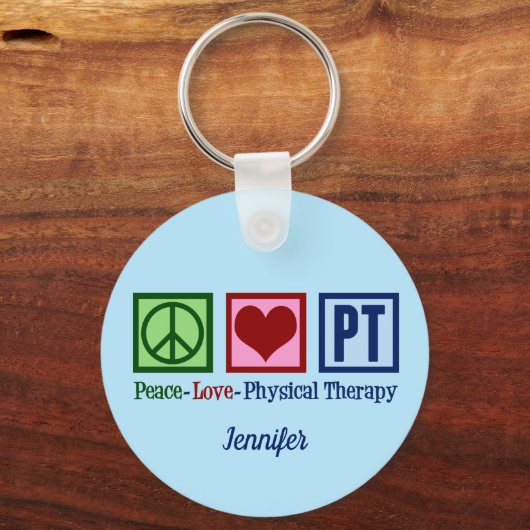 Peace Love Physical Therapy Sleutelhanger (Achterkant)