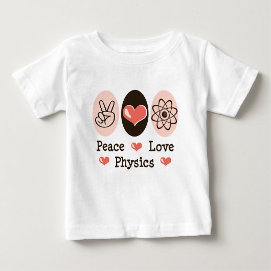 Peace Love Physics Baby Lange-hoes T-shirt (Voorkant)
