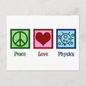 Peace Love Physics Briefkaart (Voorkant)