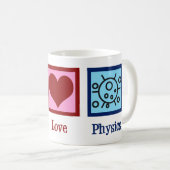 Peace Love Physics Koffiemok (Voorkant rechts)