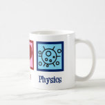 Peace Love Physics Koffiemok<br><div class="desc">Peace Love Physics design voor een natuurkundige die van wetenschap houdt. Een schattig geschenk voor een natuurkundeleraar of professor.</div>
