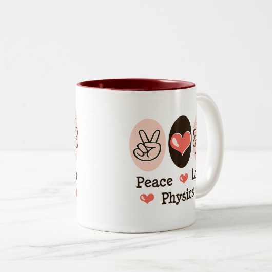Peace Love Physics Mok (Voorkant rechts)