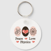 Peace Love Physics Sleutelhanger (Voorkant)